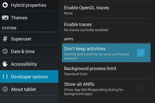 ترفند های Developer Options اندروید